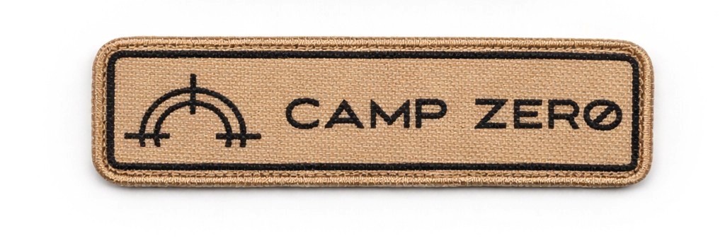 Nášivka 6 CAMP ZERO jmenovka, FDE, laser (VELCRO)