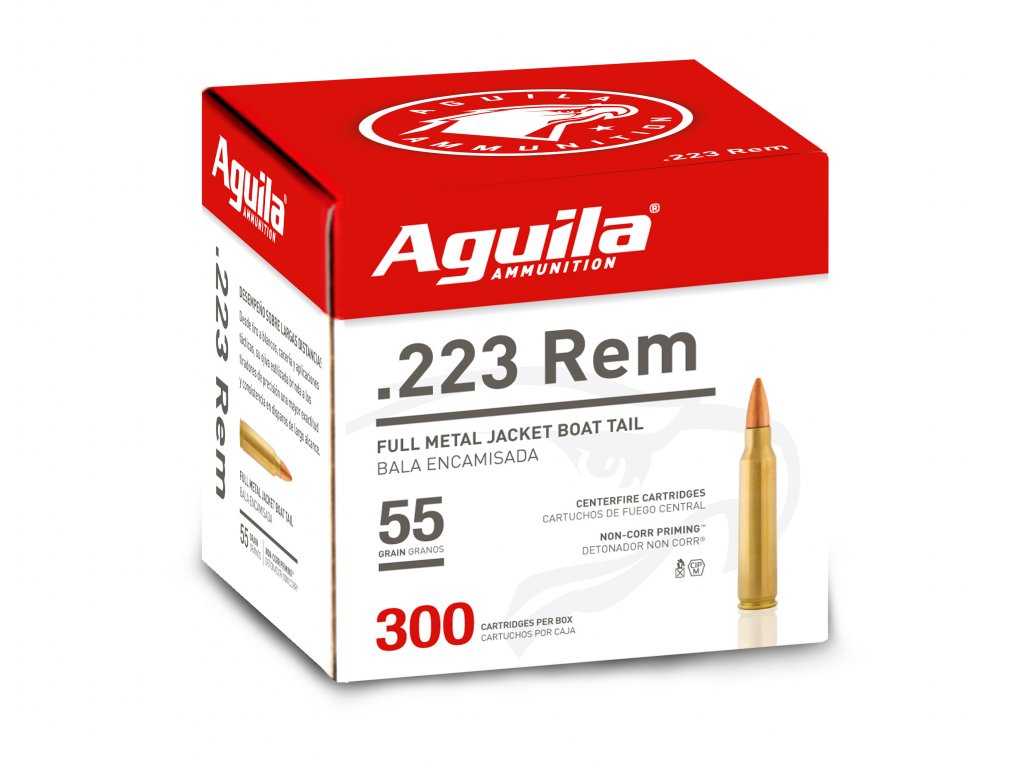 Náboje Aguila .223 Remington FMJ 55grs, 300 ks