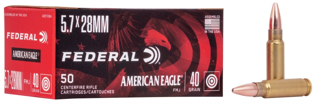 Náboje Federal American Eagle 5,7x28 mm FMJ, 40 gr, 1 ks